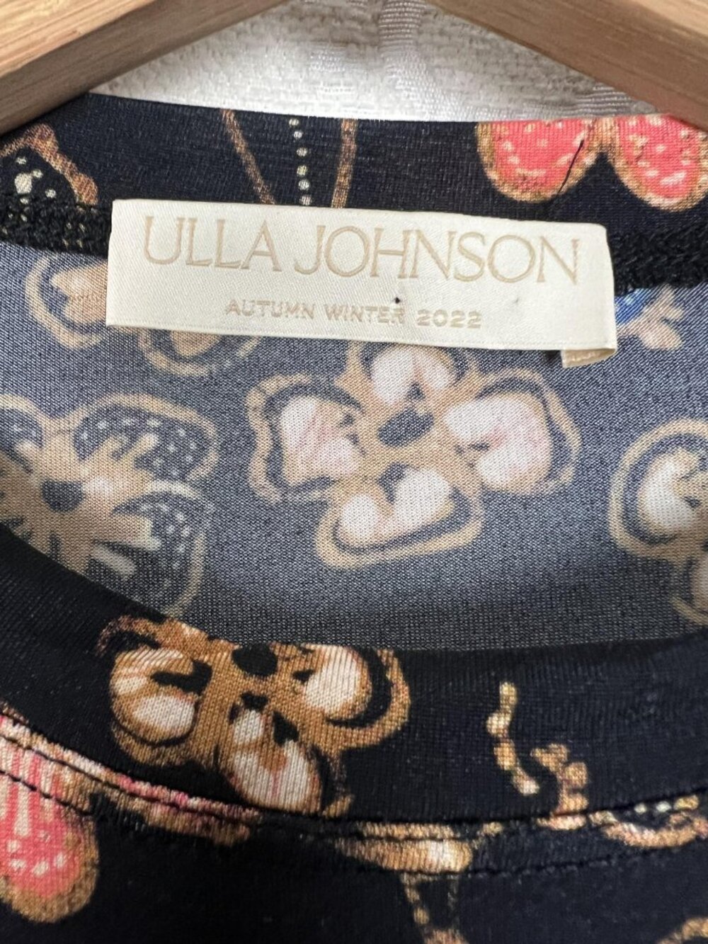 Ulla Johnson Goddess long sleeve top in Odessa floral print stretch jersey top S - Picture 6 of 7